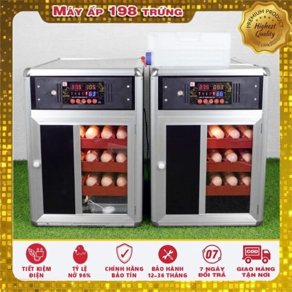 MÁY ẤP TRỨNG GÀ VỊT 200 TRỨNG