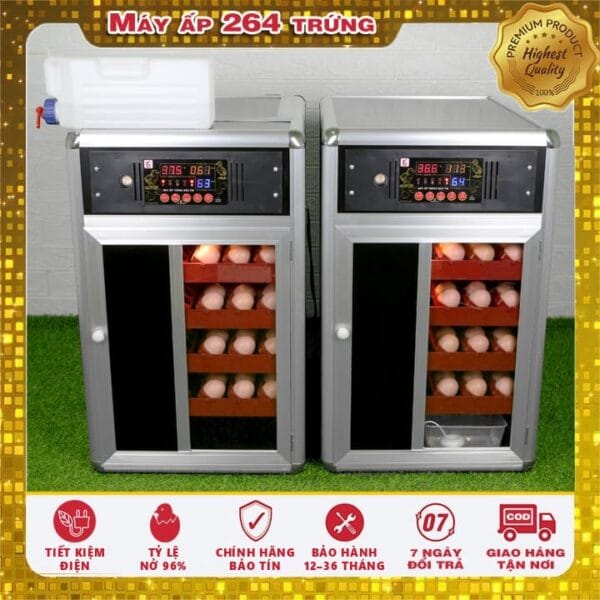 MÁY ẤP TRỨNG GÀ VỊT 264 TRỨNG