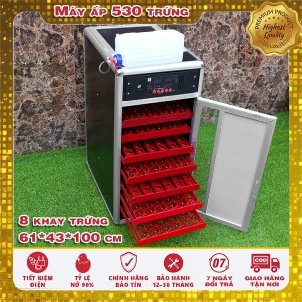 MÁY ẤP TRỨNG GÀ VỊT 530 TRỨNG
