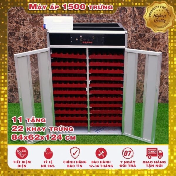 Máy ấp 1500 trứng Inverter Laminar