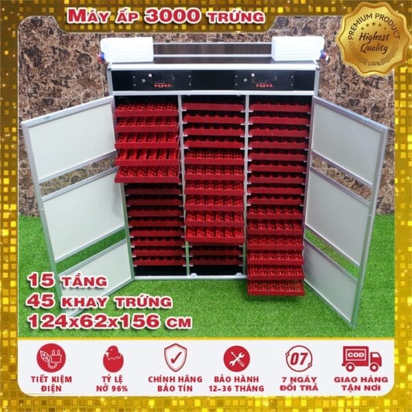 Máy ấp 3000 trứng Inverter Laminar