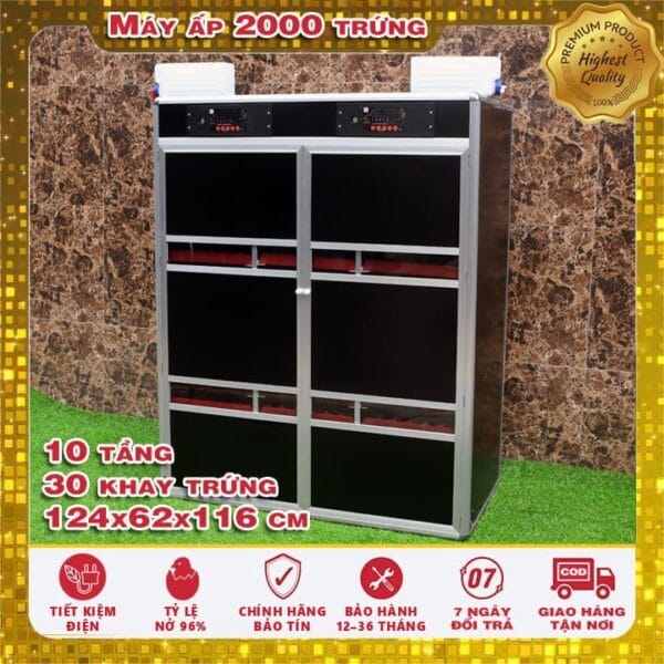 Máy ấp 2000 trứng Inverter Laminar