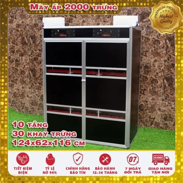 Máy ấp 2000 trứng Inverter Laminar