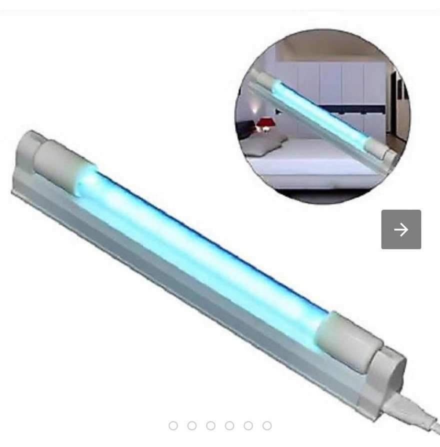 Đèn UV diệt khuẩn thật dạng ống tuýp T8 thuỷ tinh trong suốt phát sáng xanh lam nhạt
